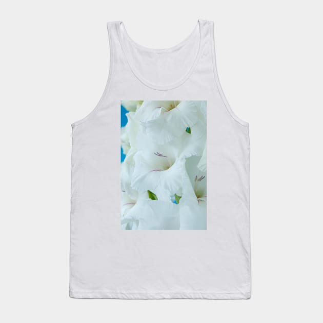 Gladiolus  'White Friendship' Tank Top by chrisburrows